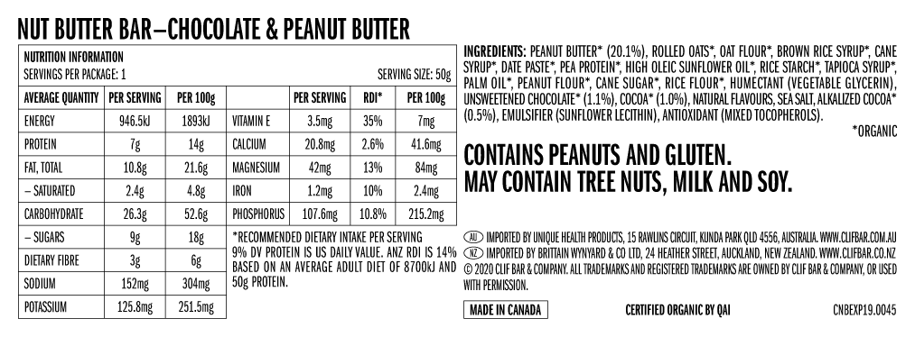Clif Nut Butter Bar