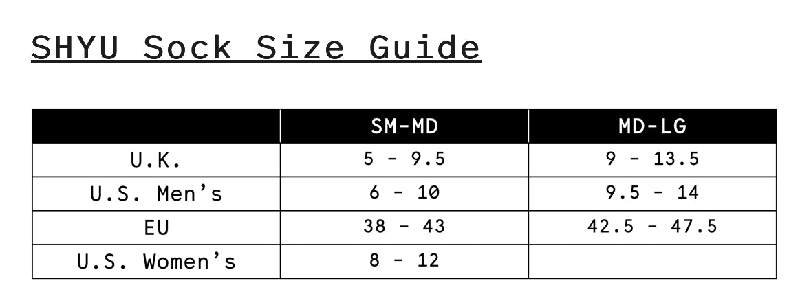 SHYU Training Socks No Show - 3 Pack