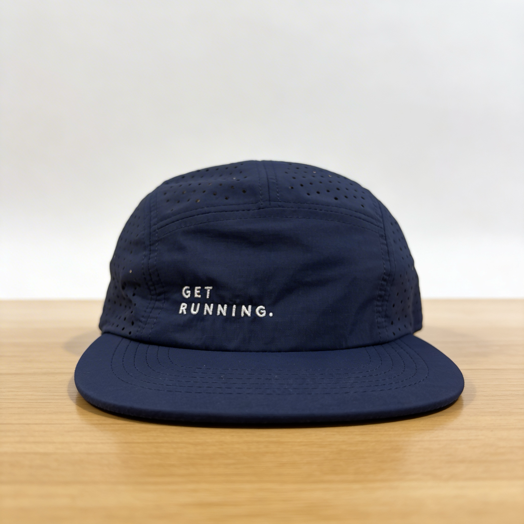 GetRunning Embroidered Flat Cap - Perforated