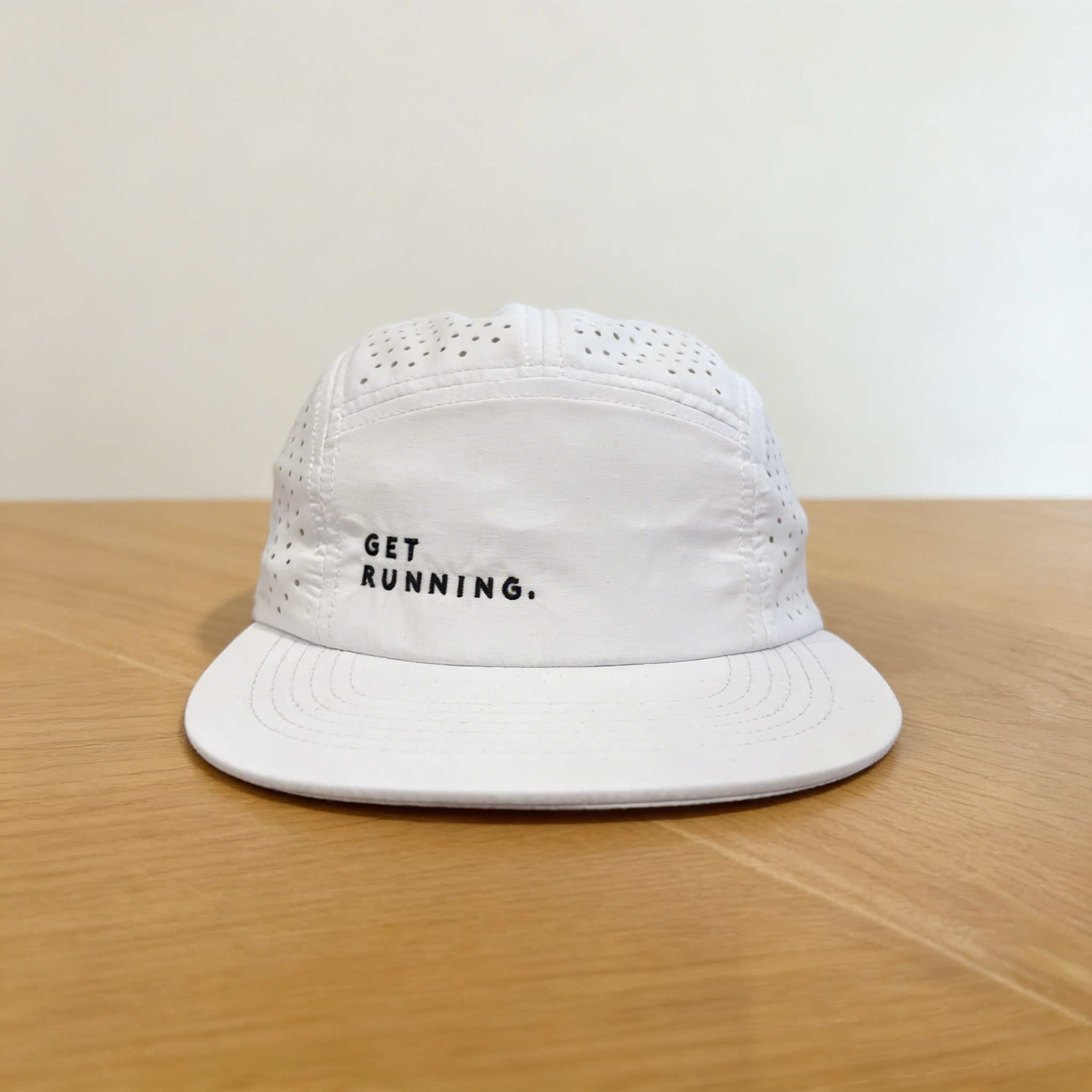 GetRunning Embroidered Flat Cap - Perforated