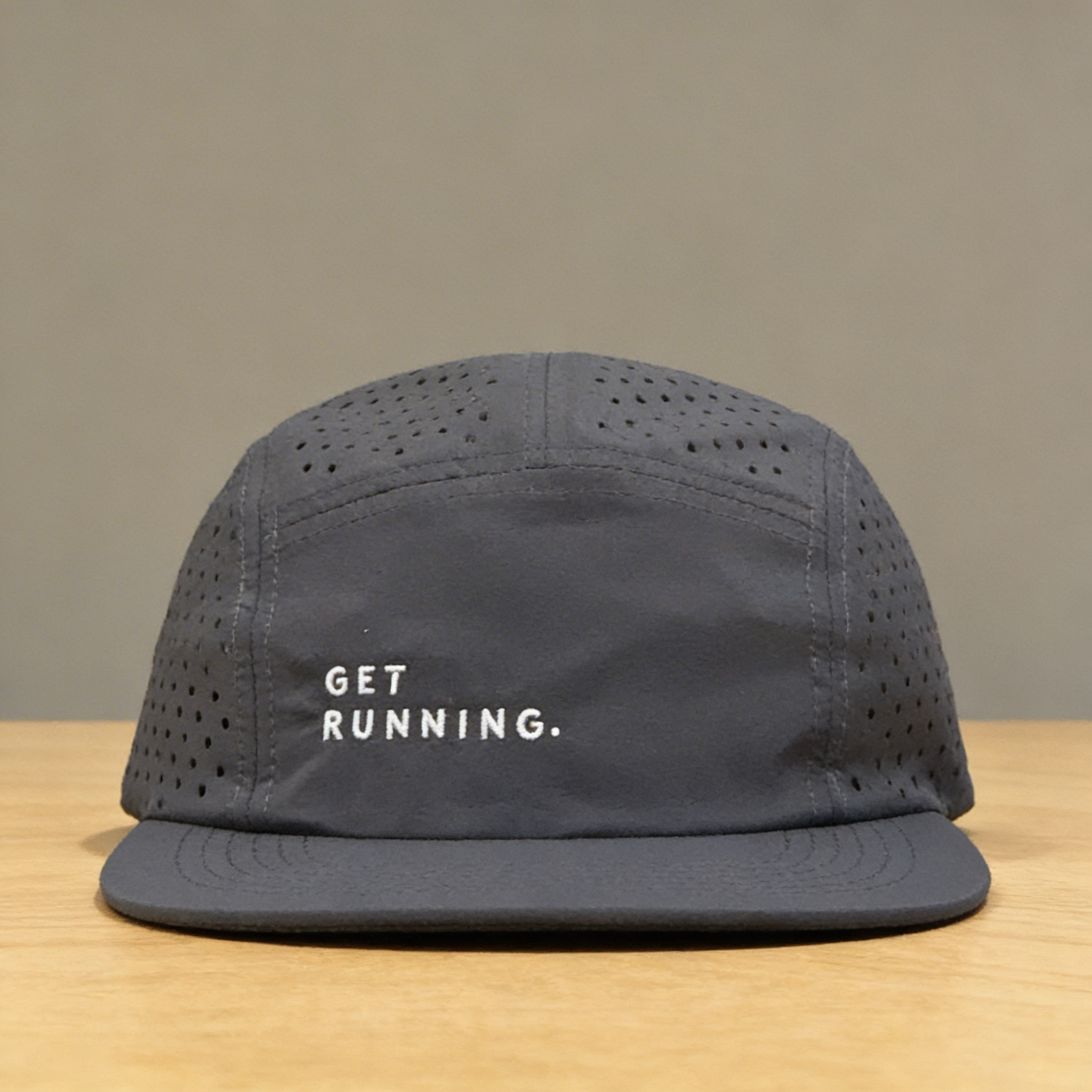 GetRunning Embroidered Flat Cap - Perforated
