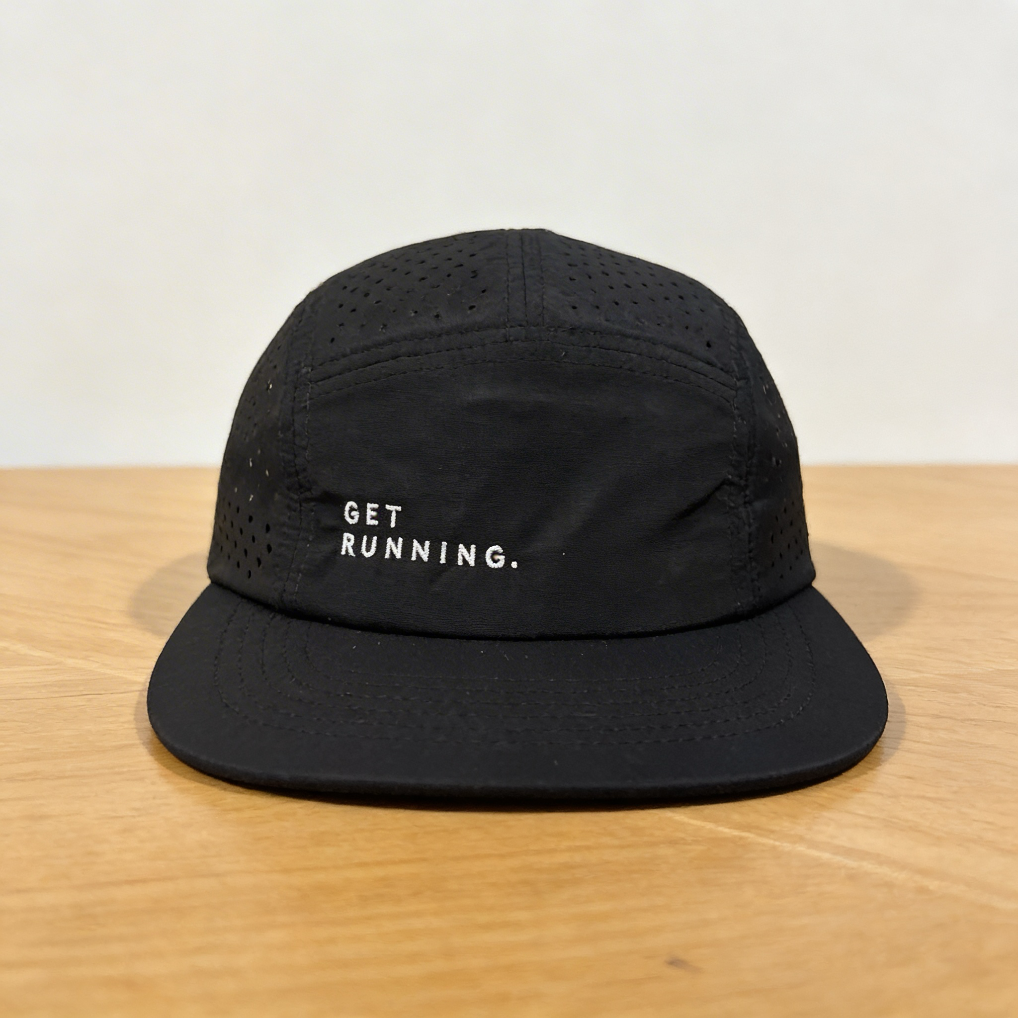 GetRunning Embroidered Flat Cap - Perforated