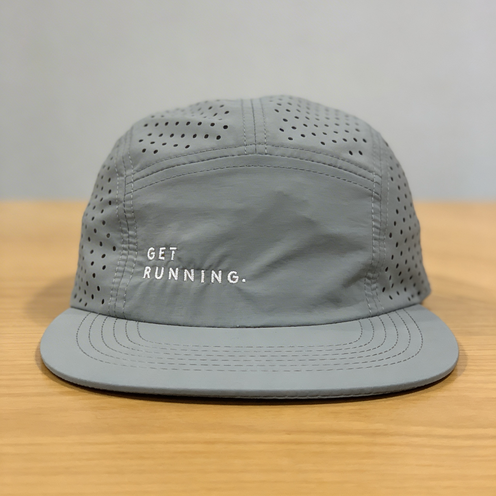 GetRunning Embroidered Flat Cap - Perforated