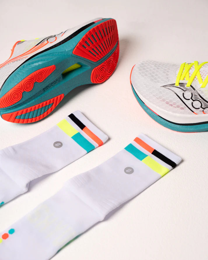 SHYU Racing Socks - Half Crew (White)