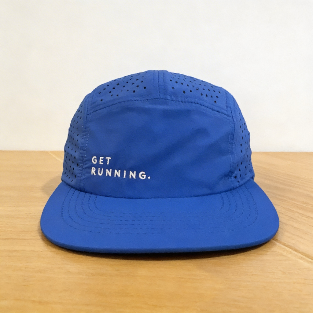 GetRunning Embroidered Flat Cap Perforated – Lightweight Running Cap ...
