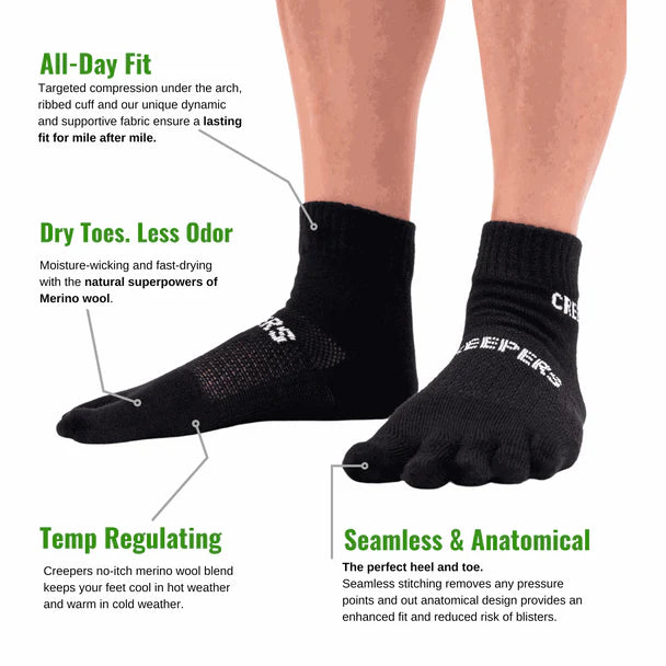 Creepers Quarter Crew Socks