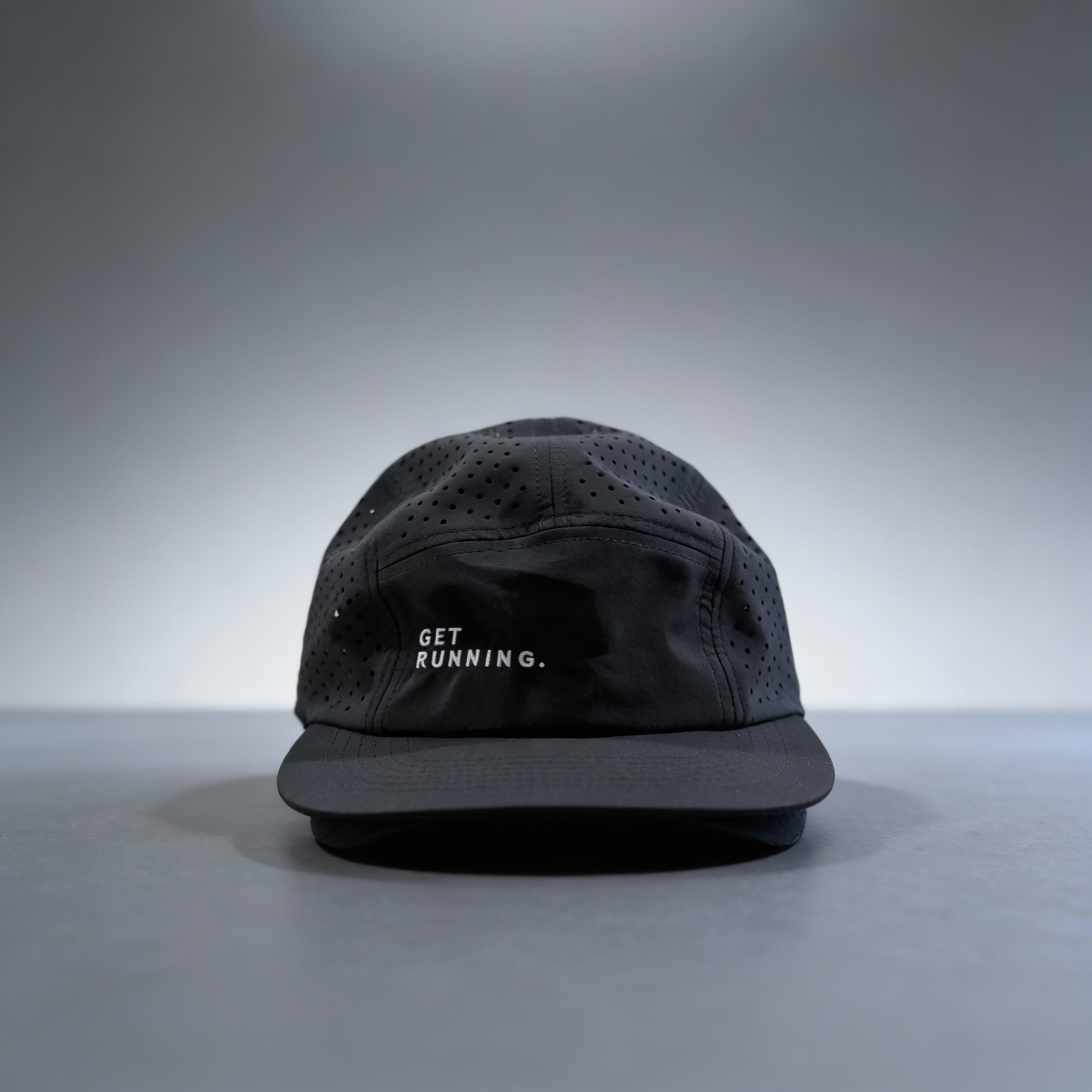 GetRunning Embroidered Flat Cap - Perforated