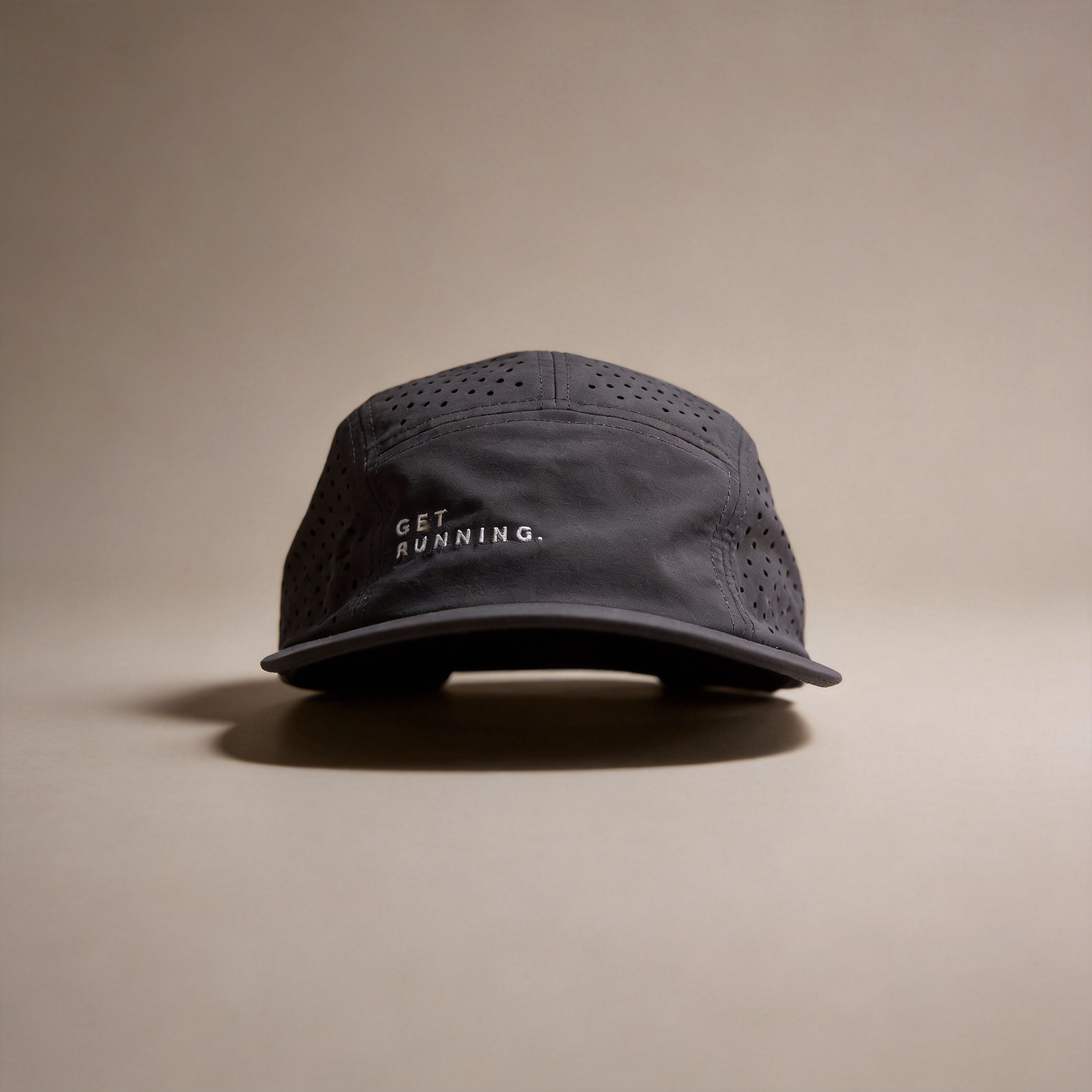 GetRunning Embroidered Flat Cap - Perforated
