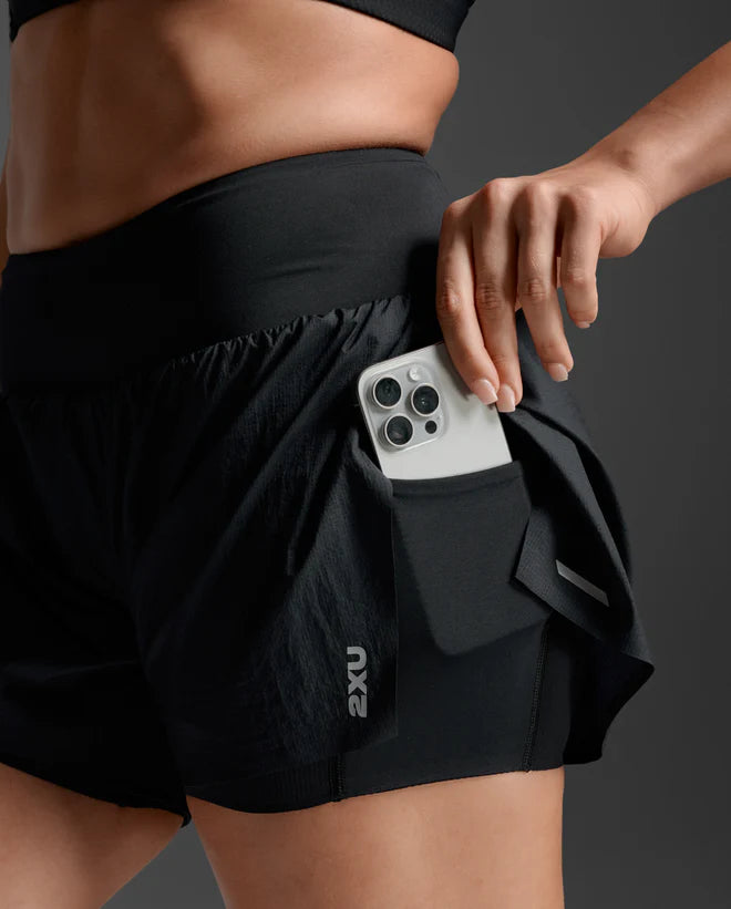 2XU Aero Hi-Rise 2-in-1 3 Inch Shorts